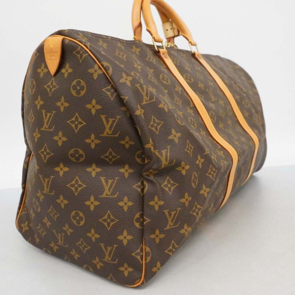 LOUIS VUITTON Authentic Brown Monogram Keepall 55 Boston Bag - Picture 2 of 13